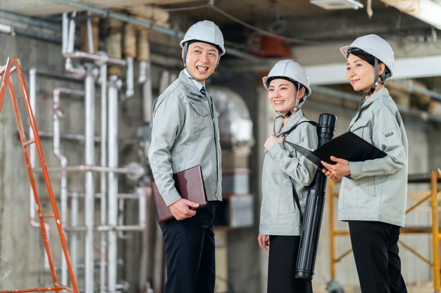正社員 意匠設計 建築施工管理 土木施工管理 設備施工管理 管工事施工管理 給排水工事施工管理 空調工事施工管理 電気工事施工管理 電気工事 造園工事施工管理 CADオペレーター 建築測量 測量士求人イメージ